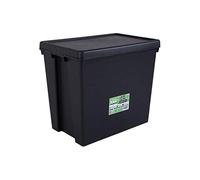 Wham Bam 100% Recycled Super Strong Impact Resistant Black Re-Usable Storage Boxes With Lids 92 Litre 59.5 x 40 x 52cm (1 Box)