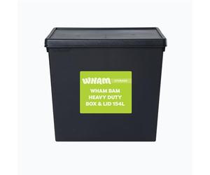 Wham Bam 154L Heavy Duty Boxes with Lids | Eco-Friendly Storage | Ideal for Tools, DIY & Outdoor Gear | 100% Recycled Plastic | Made in UK