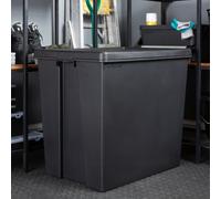 Wham Bam 154L Black Plastic Storage Box & Lid Black