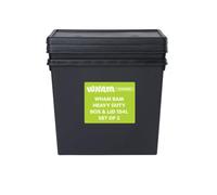 Wham Bam 2 x 154L Heavy Duty Boxes with Lids | Eco-Friendly Storage | Ideal for Tools, DIY & Outdoor Gear | 100% Recycled Plastic | Made in UK
