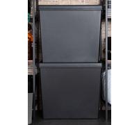 Wham Bam 2 x 92L Stackable Plastic Storage Box & Lid in Black Wham Black