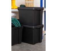 Wham Bam 3 x 24L Stackable Storage Box & Lid in Black Wham Black
