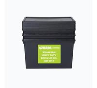 Wham Bam 3 x 62L Heavy Duty Boxes with Lids | Eco-Friendly Storage | Ideal for Tools, DIY & Outdoor Gear | 100% Recycled Plastic | Made in UK
