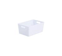 Wham Bam 4.02 Ice White Plastic Studio Storage Baskets Office Home & Kitchen Tidy Organiser 25.5 x 17 x 11cm (1 Basket)