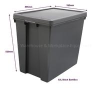 Wham Bam Black Recycled Storage Box 92 Litre