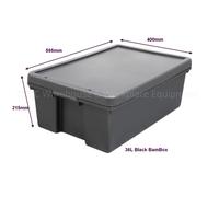 Wham Bam Recycled Storage Box and Lid Black 36Ltr