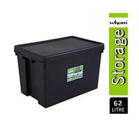 Wham 100% Upcycled Heavy Duty Box & Lid 62L Various