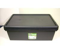 Wham Bam Black Very Strong Plastic Storage Box 36 litre With Lid 100% Recycled