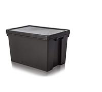 Wham Bam Heavy Duty Recycling Box 62 Litres with Lid 59.5 x 40 x 37 cm Black