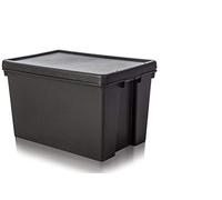 Wham Bam Heavy Duty Recycling Box 62 Litres with Lid 59.5 x 40 x 37 cm Black