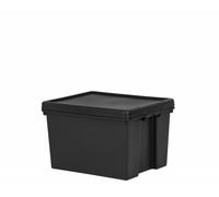 Wham Bam Heavy Duty Storage Box & Lid Black Recycled Plastic - 16L/24L/36L/45L