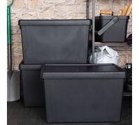 Wham – Heavy Duty Storage Boxes Wham Bam – 62L, Recycled & Recyclable, Black, Set of 3