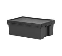 Wham Bam Recycled Food Storage Box & Lid in Black - Heavy Duty Container - 36 L