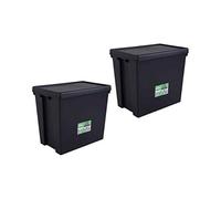 Wham Bam Recycled Storage Box & Lid Black 92L
