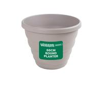 Wham Beehive Round Plastic Garden Planter | 100% Recycled Plastic | Lightweight & Weather-Resistant | Drainage Points for Easy Drilling | Indoor & Outdoor Use | Made in UK (Fawn, 66cm - Pack of 1)