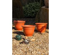 Wham Bell Pot 28cm Round Recycled Plastic Planter in Terracotta Wham Terracotta