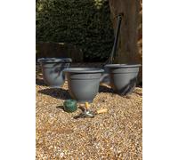 Wham Bell Pot 44cm Round Recycled Plastic Planter in Grey Wham Grey