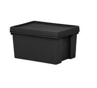 Wham Black 16L Heavy Duty Storage Box Plastic 38.5 x 29 x 21.5cm