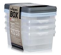 Wham® Box 4-Piece 3.5L Storage Boxes & lids Set Kitchen, Bathroom, Kids Room