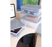 Wham Box 6x23.5L Stackable Plastic Storage Box & Lid Wham Clear L