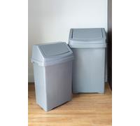 Wham Casa 2 Piece Bin Set (25L/50L Swing Bin) in Silver Wham Silver