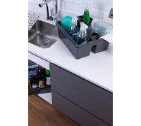 Wham Casa 2 x Kitchen Plastic Large 2 Section Tidy/Caddy Organiser in Midnight Wham Midnight
