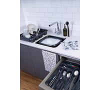 Wham 3 Piece Casa Plastic Kitchen Set Midnight (38cm Rectangular Bowl, Large Cutlery Tray & Large Dish Drainer)