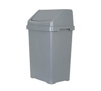 Wham Single Casa 50L Swing Bin Silver
