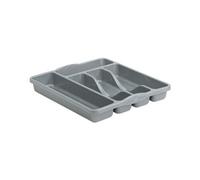 Wham Plastic Cutlery Organiser 5 Compartment Drawer Tray Grey One Size
