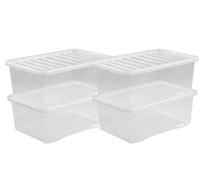 Plastic Storage Box 37 Litres - Clear Crystal by Wham