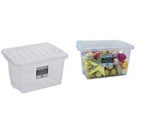 Plastic Storage Box 25 Litres - Clear Crystal by Wham