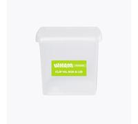 Wham Clip 14L Square Stackable Plastic Storage Box with Lid | Ideal for Home, Office, Toys & More | Storage Container with Clip Lock | Made in UK - Clear/Clear