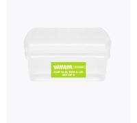 Wham Clip 2 x 13.2L Square Stackable Plastic Storage Boxes with Lids | Ideal for Home, Office, Toys & More | Storage Containers with Clip Locks | Made in UK - Clear/Clear