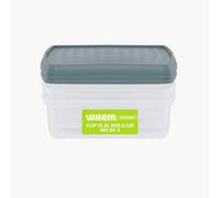 Wham Clip 10.01 13.2L Square Box & Lid Clear/Green Milieu/Stone