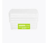 Wham Clip 3X 13.2L Square Plastic Storage Boxes With Clip Lock Lids. Ideal For Home, Office, Toys & More - Clear/clear
