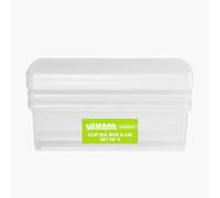 Wham Clip 3 x 30L Rectangular Stackable Plastic Storage Boxes with Lids | Ideal for Home, Office, Toys & More | Storage Containers with Clip Locks | Made in UK - Clear/Clear