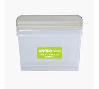 Wham Clip 3 x 62L Rectangular Stackable Plastic Storage Boxes with Lids | Ideal for Home, Office, Toys & More | Storage Containers with Clip Locks | Made in UK - Clear/Stone