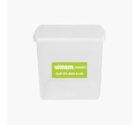 Wham Clip 37L Square Stackable Plastic Storage Box with Lid | Ideal for Home, Office, Toys & More | Storage Container with Clip Lock | Made in UK - Clear/Clear