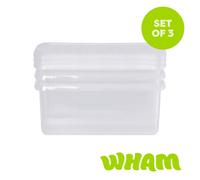 Wham Clip 6.02 10.5L Rectangular Box & Lid Clear/Clear/Clear, Clear