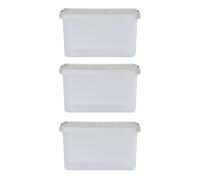 Wham Clip 6.03 14L Rectangular Box & Lid Clear/Stone/Slate Gray