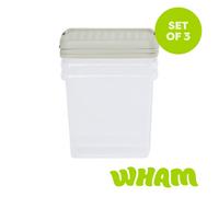 Wham Clip 9.02 14L Square Box & Lid Clear/Stone/Slate Gray