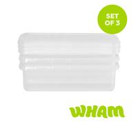 Wham Clip 9.02 14L Square Box & Lid Clear/Green Milieu/Stone