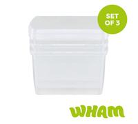 Wham Clip 10.02 25.5L Square Box & Lid Clear/Clear/Clear, Clear