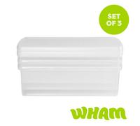 Wham Clip 13.01 30L Rectangular Box & Lid Clear/Clear/Clear, Clear