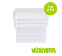 Wham Clip 9.01 9L Square Box & Lid Clear/Clear/Clear, Clear