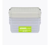 Wham Clip Pack of 4 13L Storage Boxes With Lids