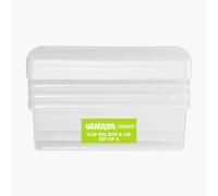 Wham 4x 13.01 30L Rectangular Clip Box & Lid Clear/Clear/Clear, none