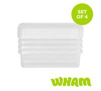 Wham Clip 7L Clear Rectangular Storage Box with Lid 4 Pack