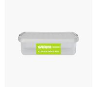 Wham Clip 8.5L Rectangular Stackable Plastic Storage Box with Lid | Ideal for Home, Office, Toys & More | Storage Container with Clip Lock | Made in UK - Clear/Stone