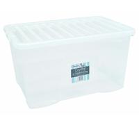 Wham 14025 Storage Box & Lid 60 L Clear 60X40X33 CM Toy Box
